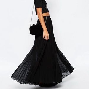 Pleated Maxi Skirt